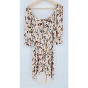 Fig & Flower low high Paisley Brown and White Size Medium Dress